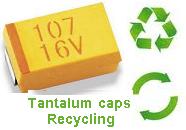 Tantalum capacitors recycling